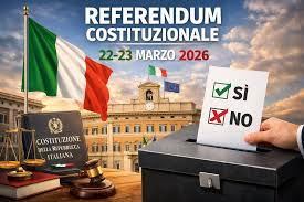 Referendum domenica 22 e lunedì 23 marzo 2026